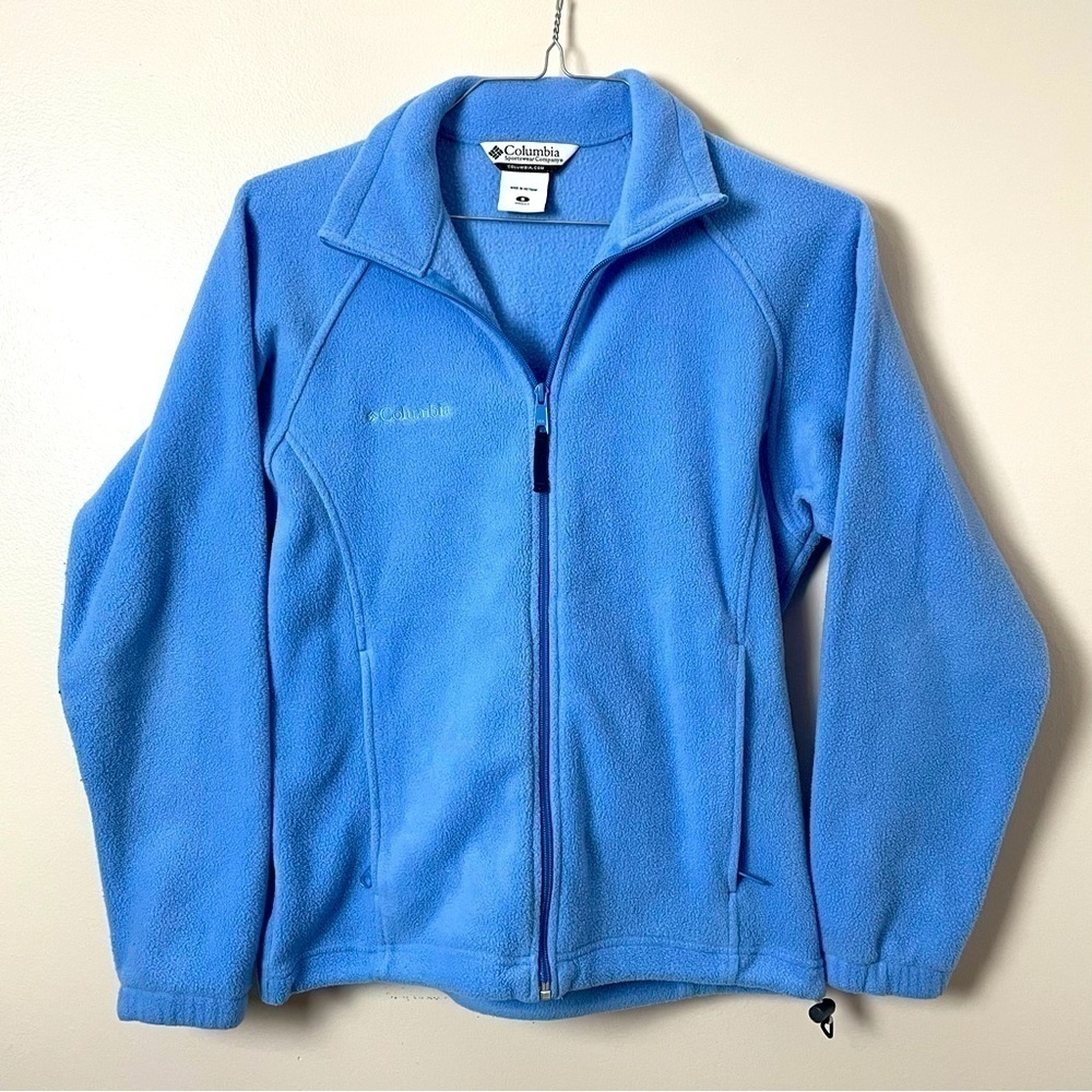 Columbia Fleece Sweatshirt Full Zip | Turtleneck or Lay Open | 2 Zip Pockets
